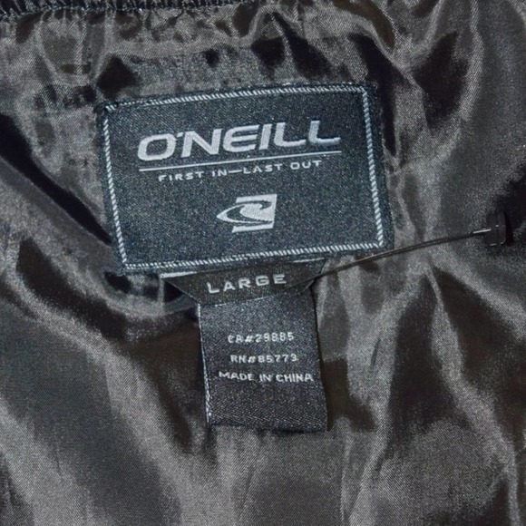 O'NEILL dark grey zipper front 3/4 jacket, size Large - Picture 5 of 7